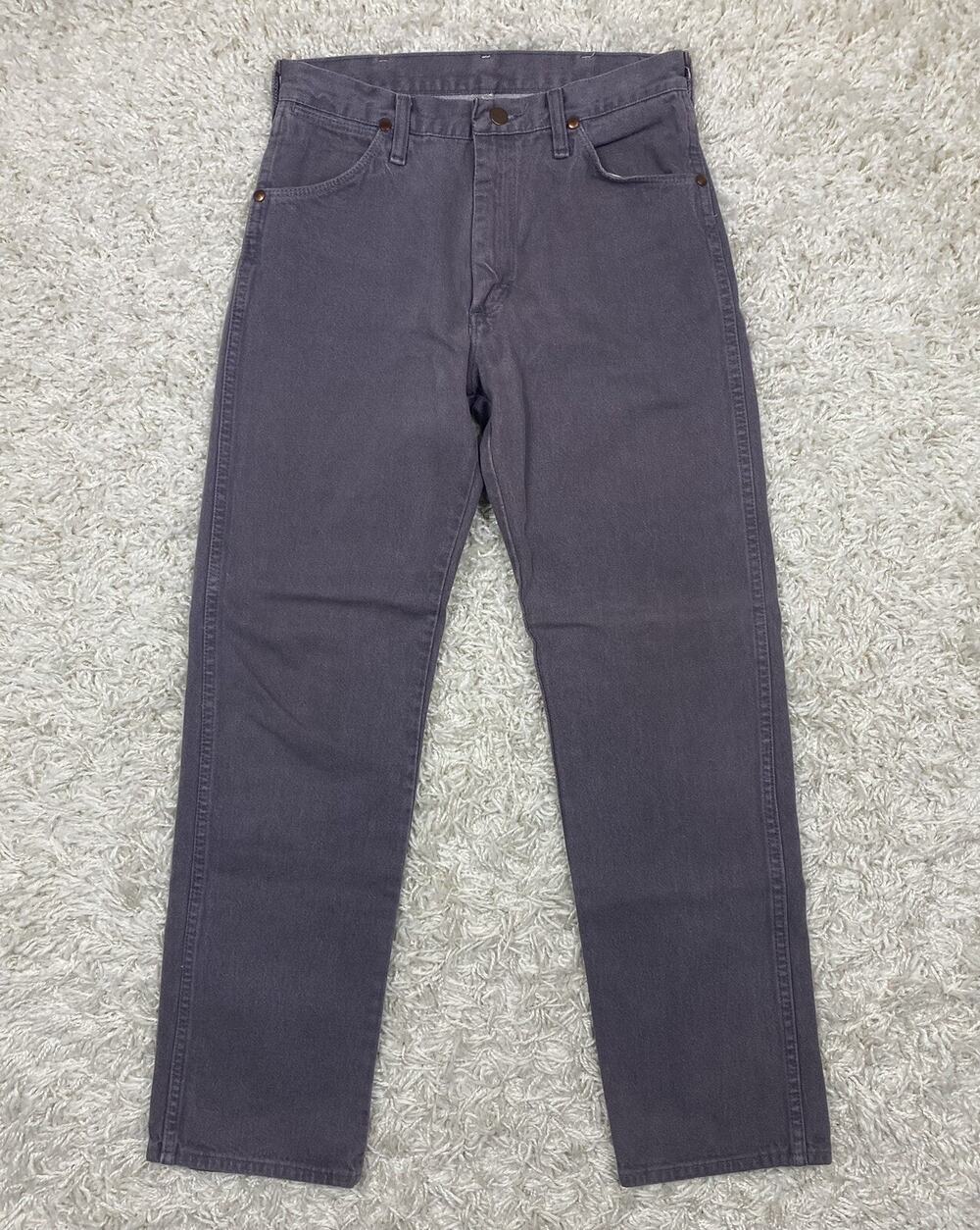 Vtg Wrangler 13MWZ Cowboy Cut Jeans Mens 30x32 (fits 28x30) Gray Purple USA